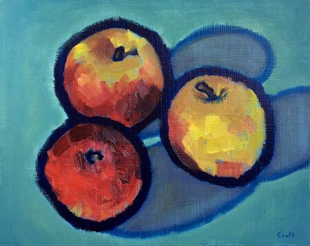 Still life with apples