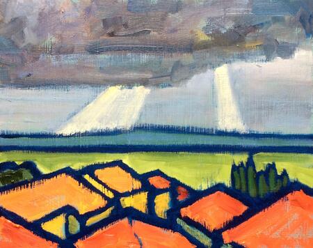 Terrace view, storm passing