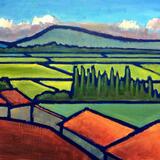 View from roof terrace, springtime