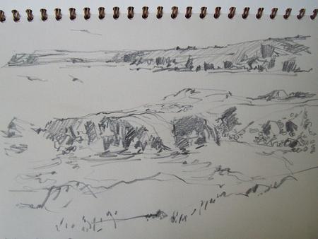 Drawing, Shawbost, shore