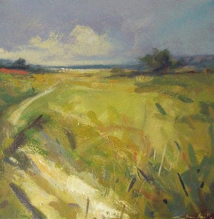 Downland Path, Summer. 30 x 30