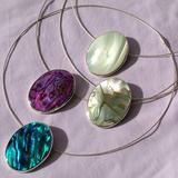 hallmarkedsilverandabaloneshellpendant