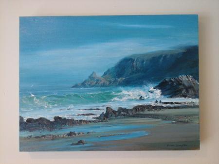 Waves and Fishing Rock at Tremone Bay, Inishowen