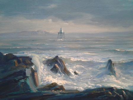 Lighthouse in Blustery Weather