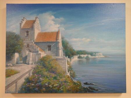 Old Højerup Church in Zealand, Denmark.