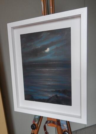 'Moonset over the Lough, Last day of August 2020.'  