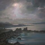 A Ruined Boathouse in the Moonlight