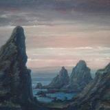 Rock Steeples against the fading light of a dusky November sky