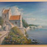 Old Højerup Church in Zealand, Denmark.