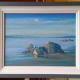 'Shore Rocks With Pale Moon Rising, Lough Swilly'