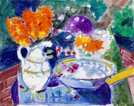 Still Life with Red Hot Pokers