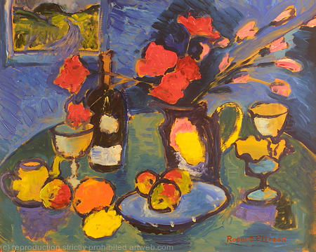 Still Life on Green Table