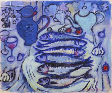 Still Life with Six Mackerel