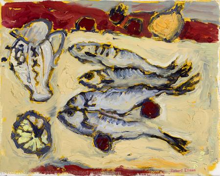 Four Herrings With Sicilian Jug