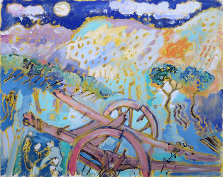 Sardinian Landscape with Cart