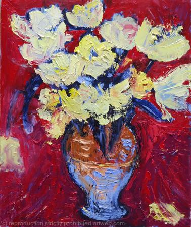 Pale Tulips in Carcassonne Jug