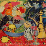 Still Life on Red Tablecloth