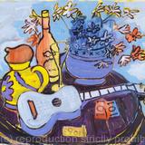 Still Life with Ukulele on Barrel