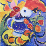 Blue and White Jug, Fruit and Flowers