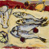 Four Herrings With Sicilian Jug