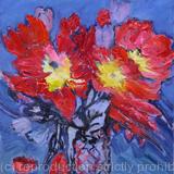 Tulips In Glass Vase