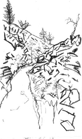 On the slate tip, Aberllefeni