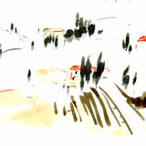 Tuscan landscape by train