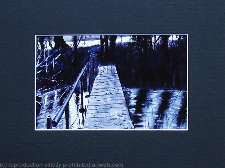 Mounted Print of The Bridge, Castle Ashby