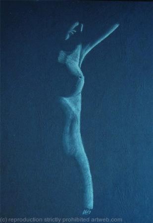 Female Nude 19 DK Blue