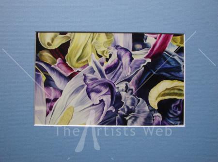 Tulipmania 14 - Print Blue Mount