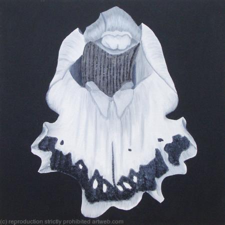 Abstract Orchid 2 B/W