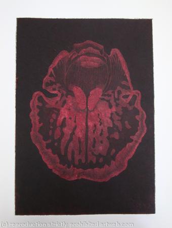 Abstract Orchid 1 - Etching - Terracotta