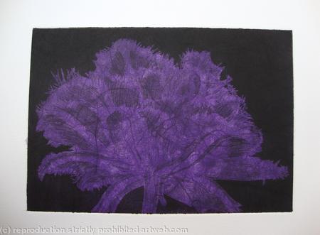 Cool Cystal Aquatint Etching Purple
