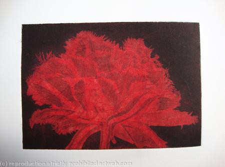 Cool Cystal Aquatint Etching Red