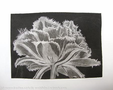 Cool Cystal Aquatint Etching B/W