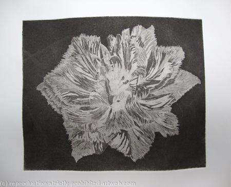 Caspin Dark Aquatint Etching B/W