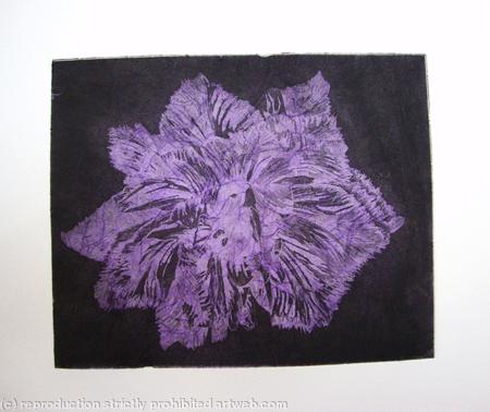 Caspin Dark Aquatint Etching Lilac