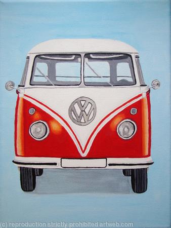 VW Camper Van - Red
