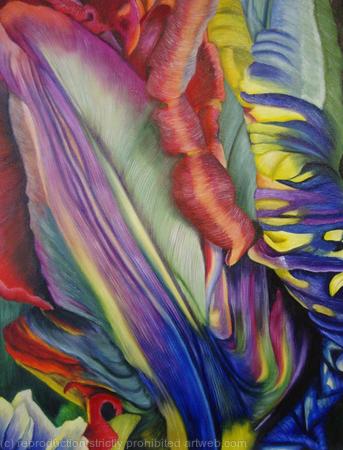 Abstract Tulip 5 - SOLD