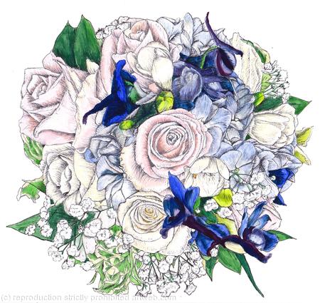 Eternal Bouquet 1 - Square Greetings Card