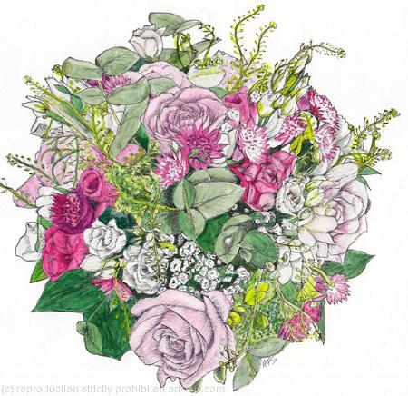 Eternal Bouquet 2 - Square Greetings Card