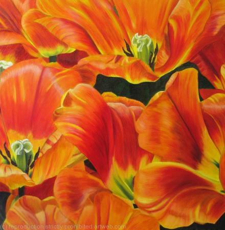 Mystic Garrant Tulip - Square Greetings Card