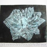 Caspin Dark Aquatint Etching Turq