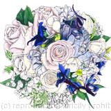 Eternal Bouquet 1 - Square Greetings Card