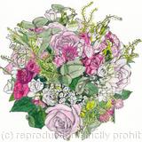 Eternal Bouquet 2 - Square Greetings Card