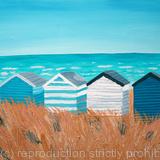 Beach Huts - Square Greetings Card