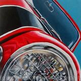 Red Classic Mini - Greetings Card