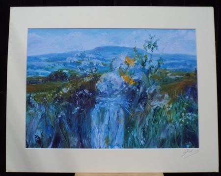 Penhill with Jar of Wild Flowers, Wensleydale