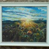 Setting Sun Over Thistledown, Wensleydale.