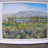 Late Summer, (Penhill with Rosebay Willowherb)